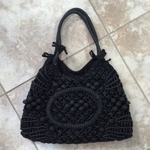 Anthropologie David & Scotti Macramé Hobo Bag