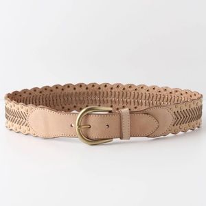 Leather Scalloped Tan Anthropologie Belt