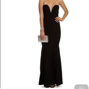 Black sweetheart formal floor length maxi
