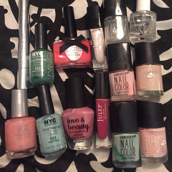 Nail polishes from various brands