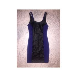 Leather Panel Mini Dress
