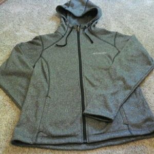 Columbia pleated zip up hoodie