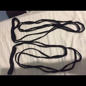 Black garters with 34" ties