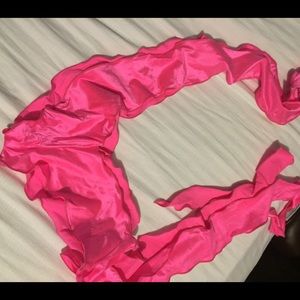 Pink stripper shorts with long ties