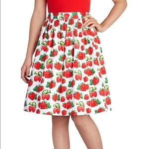 Nwt strawberry swing skirt
