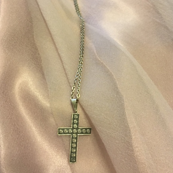 Necklace, cross, 22" - Picture 2 of 4