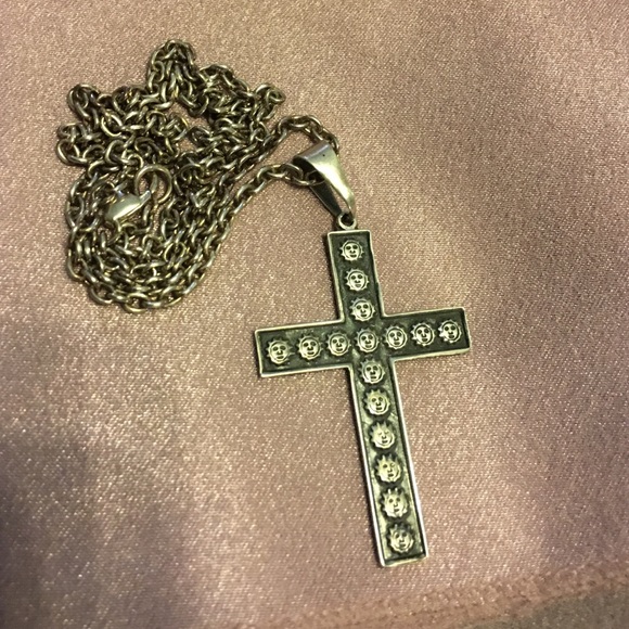 Necklace, cross, 22" - Picture 3 of 4