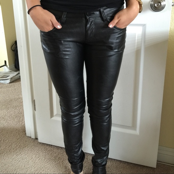 Pleather pants