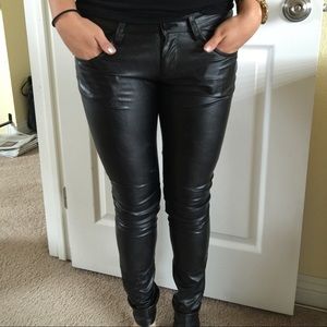 Pleather pants