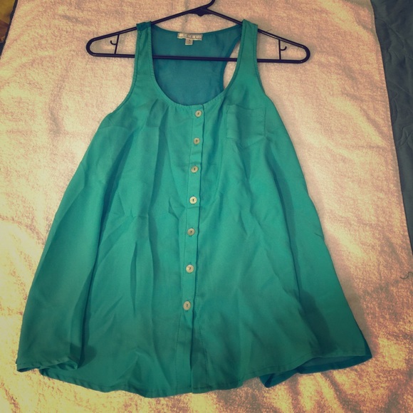 Sheer Turquoise Blouse