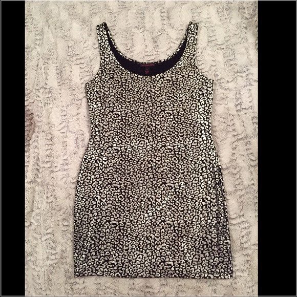 METALLIC CHEETAH MINI DRESS