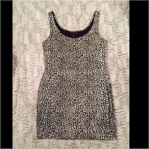 METALLIC CHEETAH MINI DRESS