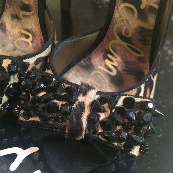 *SAM EDELMAN* leopard print bow heels - Picture 2 of 4