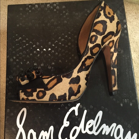 *SAM EDELMAN* leopard print bow heels - Picture 4 of 4