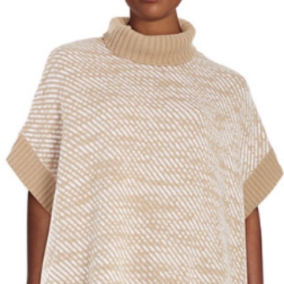 MICHAEL Michael Kors Tan & Cream Poncho Sweater - Picture 3 of 3