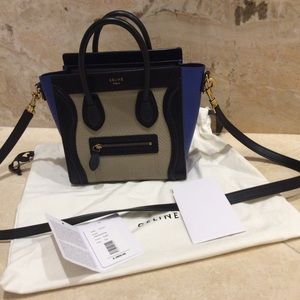 Celine nano luggage tricolor