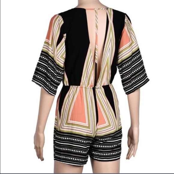 Hot Neck Deep V Jumpsuit Summer Butterfly PREORDER - Picture 4 of 4