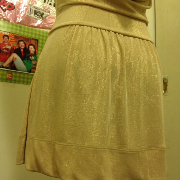 EXPRESS gold top/dress/tunic - Picture 4 of 4