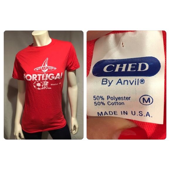 Vintage 86 World Cup Portugal/Mexico Tshirt