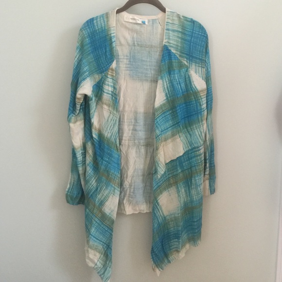 Blue plaid Sparrow cardigan