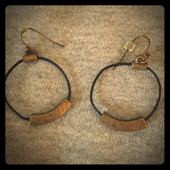 Bronze and black earrings