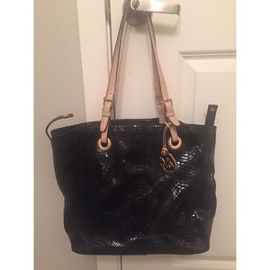 MK snakeskin tote bag