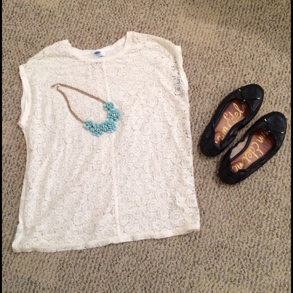 White lace top XS