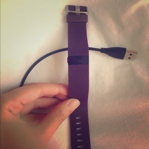 Purple Fitbit Charge HR. Small.
