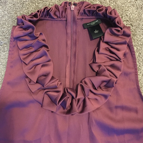 Ann Taylor Satin Ruffle Tank - Picture 2 of 4