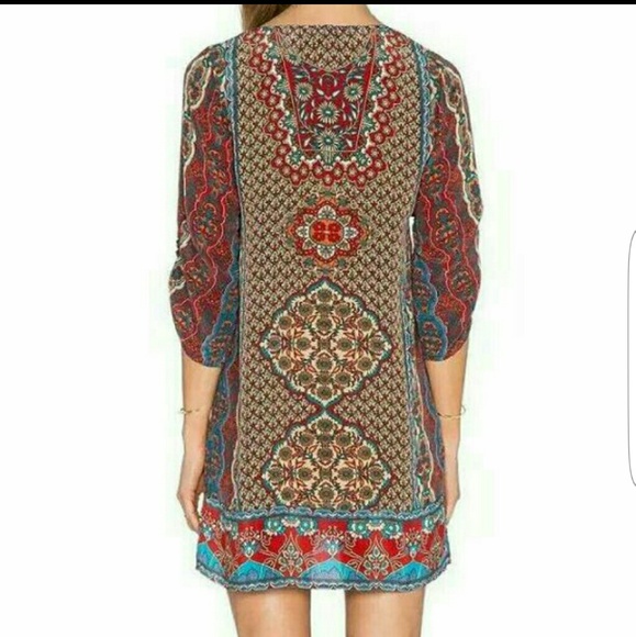 Boho Chic Shift Dress Small and Large - Picture 2 of 3