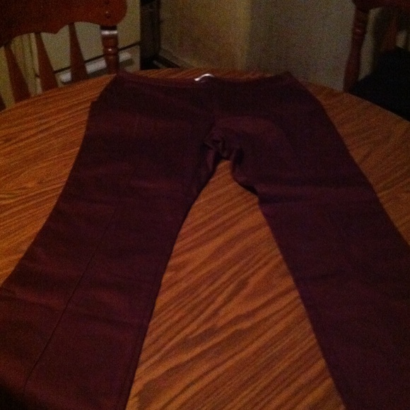 Burgandy colored pants