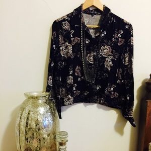 Aritzia floral button up