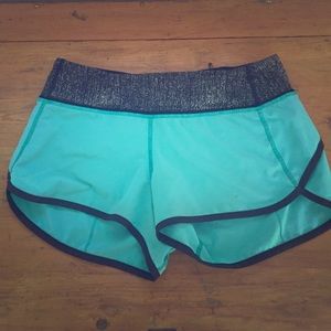 Lululemon teal speed shorts... Like new!