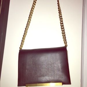 Calvin Klein Alandra leather city flap bag