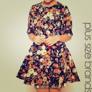 Asos floral scuba dress