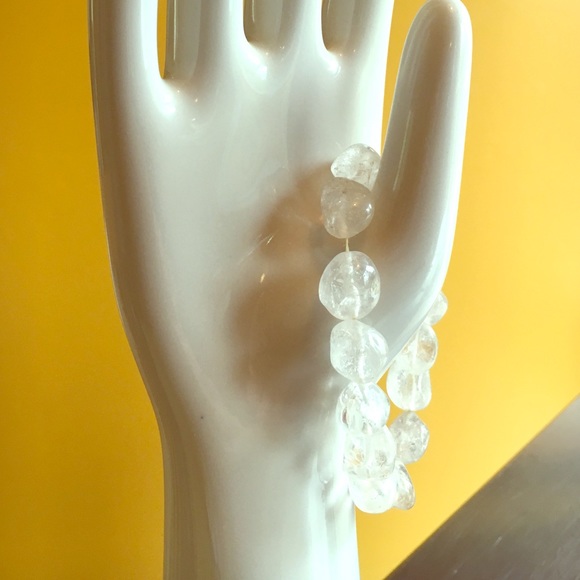 Quartz crystal stone bracelet