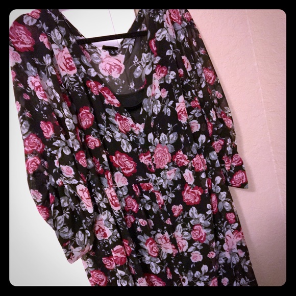 ✨Never Worn✨Torrid Plus Size Floral Shirt Dress