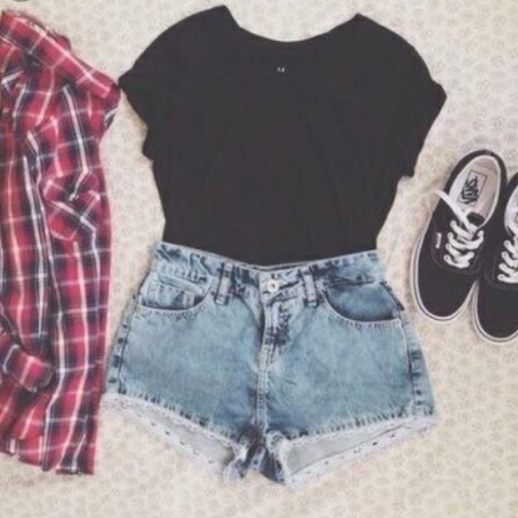 High wasted shorts