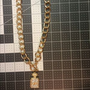 Cute Necklace. Perfume bottle charm