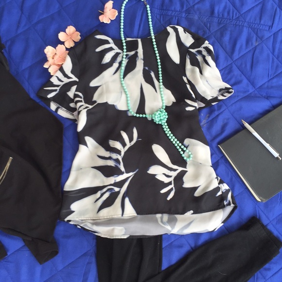 Sheer Floral Blouse