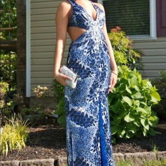 Leopard prom dress