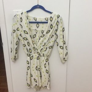 Deep V Front Shorts Romper