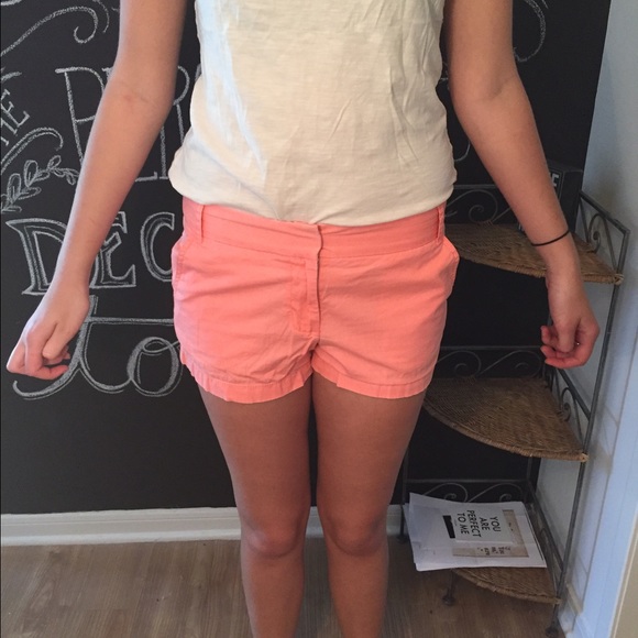 J. Crew Chino Short Broken In, Coral, Size 6