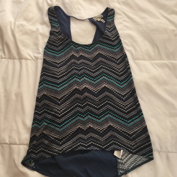 Grey/Blue Cool Print Tank Top ♒️