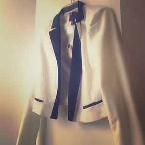 Career Ivory blazer with black lining