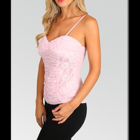 Pink Lace Tank - Picture 2 of 3