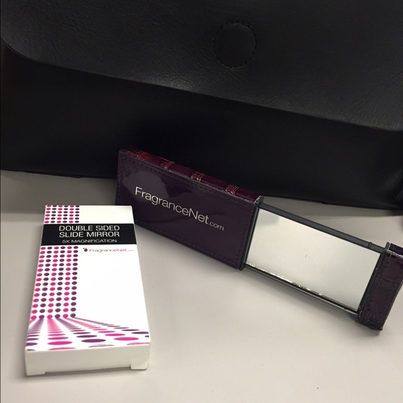 Double sided mirror. Portable. 5X magnification.