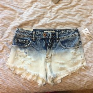 Bullhead Denim Ombre High Rise Shorts