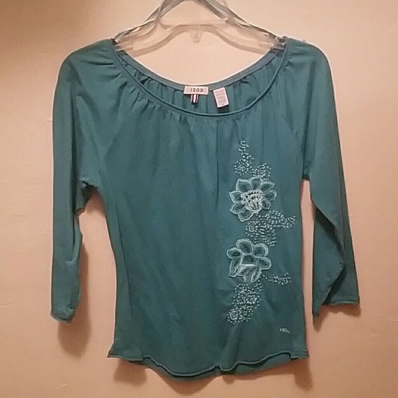 Long sleeved blue shirt