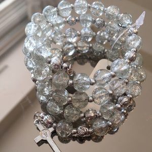 NWOT CLEAR CRYSTAL WRAP BRACELET